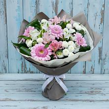 Букет цветов из:  Герберы, Альстромерии и Хризантемы в Эртиле