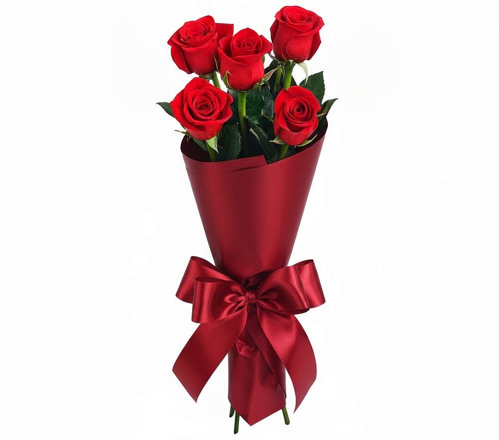 Букет 5 Красных роз Эдлесс Лав в Эртиле