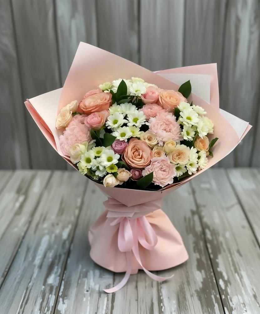 Букет цветов из: Гвоздики, Розы и Хризантемы в Эртиле