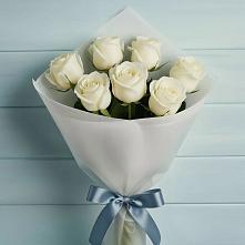 Букет 7 Белых роз Эдлесс Лав в Эртиле