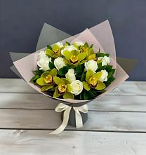 Букет цветов из:  Орхидеи и Розы #REPLACE_PRED# Эртиле