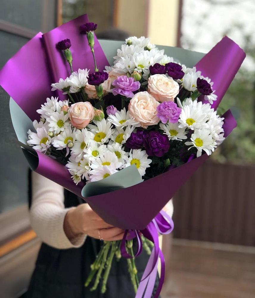 Букет цветов из: Хризантемы, Гвоздики и Розы в Эртиле