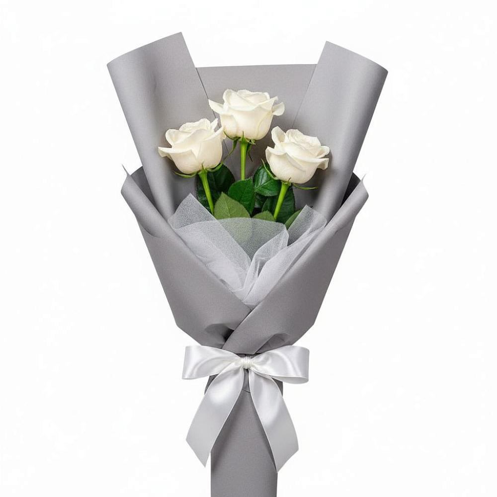 Букет 3 белые розы в Эртиле