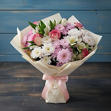 Букет цветов из:  Хризантемы, Альстромерии и Розы в Эртиле