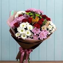 Букет цветов из:  Розы, Хризантемы и Альстромерии в Эртиле