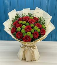 Букет цветов из:  Розы и Хризантемы в Эртиле