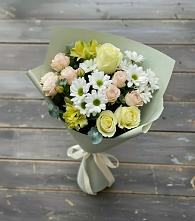 Букет цветов из:  Альстромерии, Розы и Хризантемы #REPLACE_PRED# Эртиле