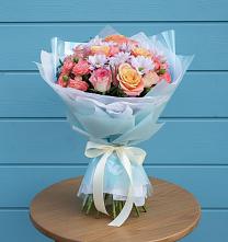 Букет цветов из:  Хризантемы и Розы в Эртиле